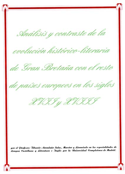 recorrido por la literatura inglesa y del continente en los siglos XVII Y XVIII